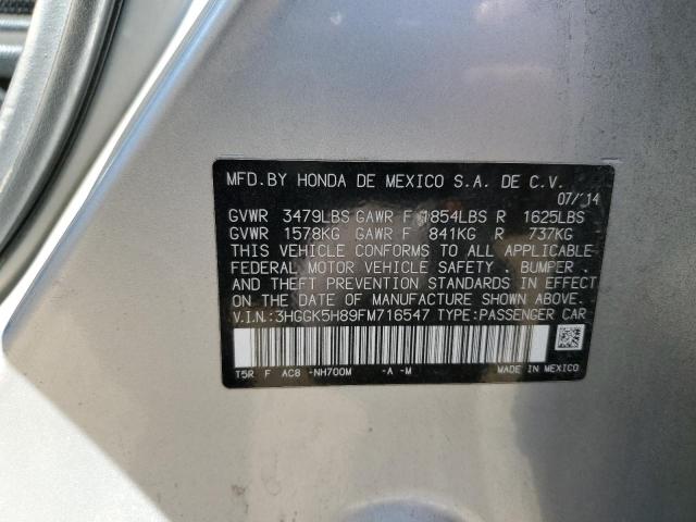 3HGGK5H89FM716547 Honda FIT EX