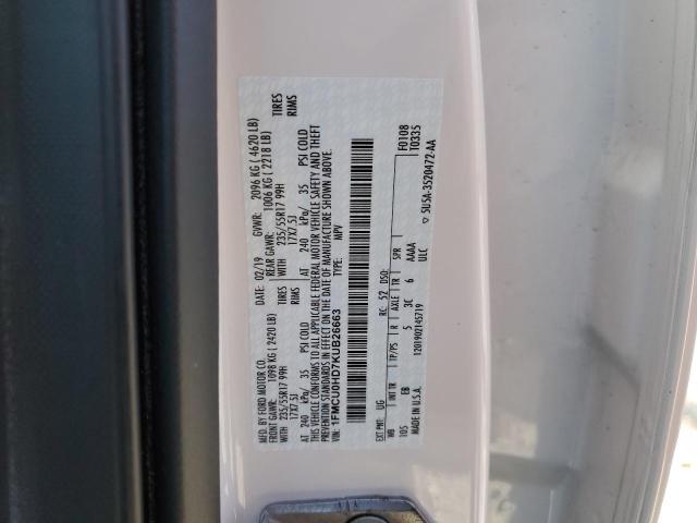 1FMCU0HD7KUB26663 2019 FORD ESCAPE, photo no. 12