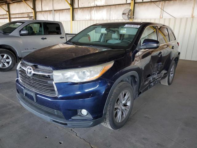 VIN 5TDZKRFH9ES004605 2014 Toyota Highlander, LE no.1