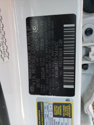 KNAGM4A77F5644402 KIA Optima Lx