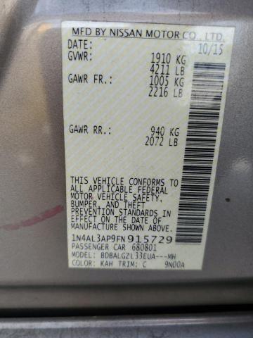 1N4AL3AP9FN915729 Nissan ALTIMA 2.5