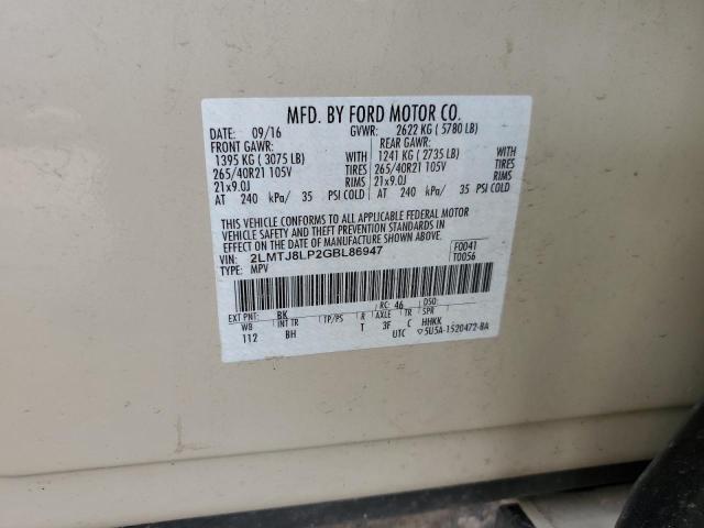 2LMTJ8LP2GBL86947 Lincoln Mkx Reserve