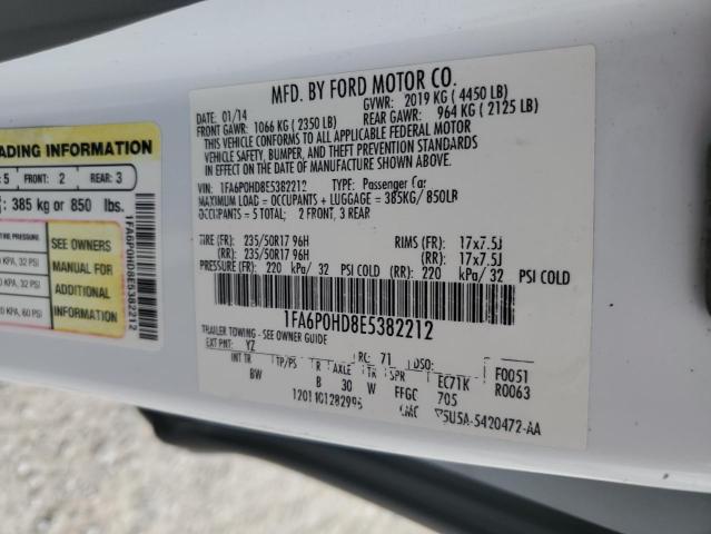 1FA6P0HD8E5382212 Ford FUSION SE