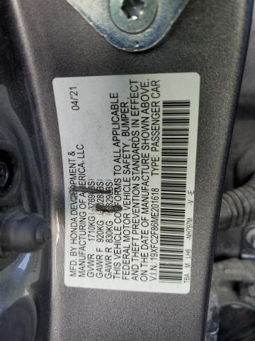 19XFC2F86ME201618 Honda Civic Sport