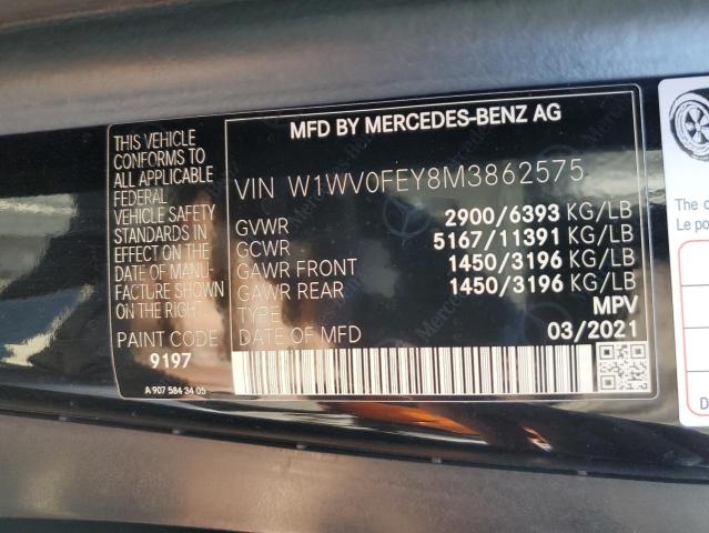 W1WV0FEY8M3862575 Mercedes-Benz Metris  12