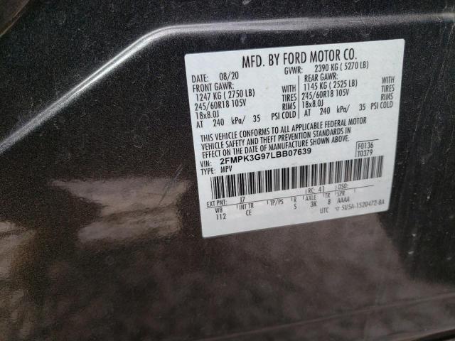 2FMPK3G97LBB07639 2020 FORD EDGE, photo no. 13