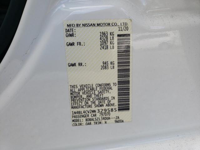 1N4BL4CV2MN329585 Nissan ALTIMA SR