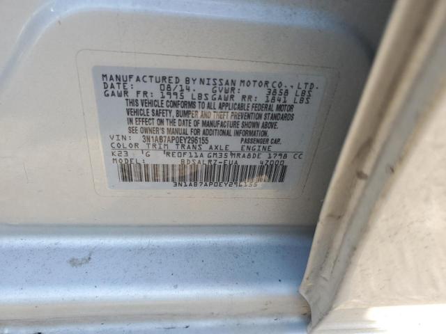 3N1AB7AP0EY296155 Nissan SENTRA S