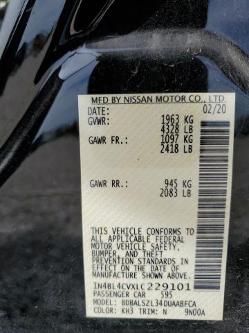 2020 NISSAN ALTIMA SR - 1N4BL4CVXLC229101