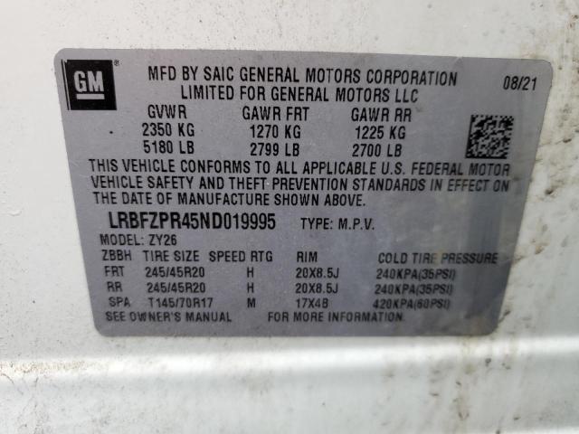 LRBFZPR45ND019995 Buick Envision Essence