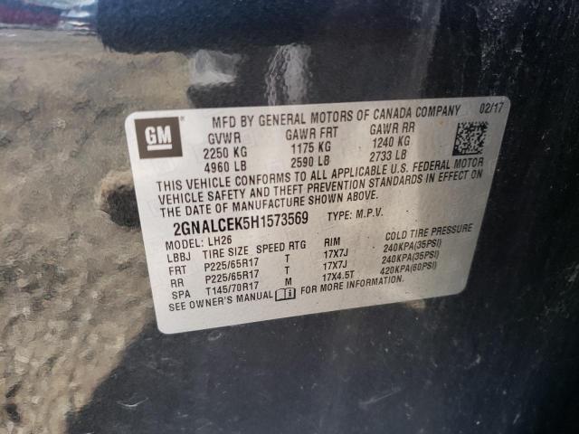 2GNALCEK5H1573569 2017 Chevrolet Equinox Lt