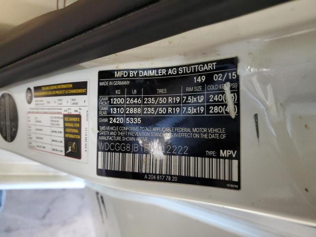 WDCGG8JB1FG412222 Mercedes-Benz Glk 350 4matic
