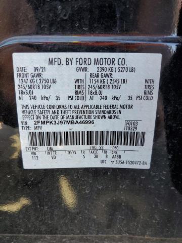 2FMPK3J97MBA46996 2021 FORD EDGE, photo no. 14