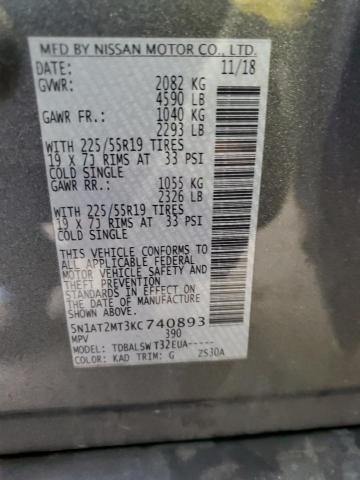 5N1AT2MT3KC740893 Nissan ROGUE S