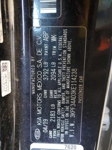 3KPF34AD3KE114238 KIA Forte Gt Line