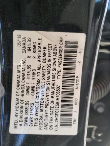 2HGFC1E59JH706507 Honda CIVIC SI