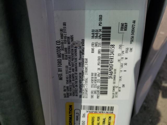 3FA6P0H74FR134158 Ford FUSION SE