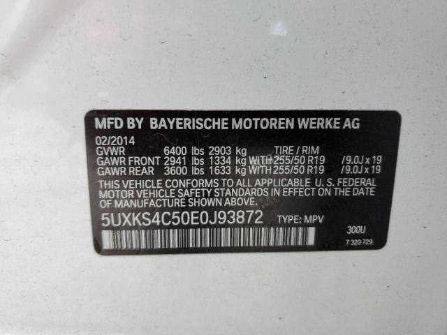 VIN 5UXKS4C50E0J93872 2014 BMW X5, Xdrive35D no.12