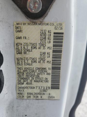 1N6BD0CT8GN737119 Nissan FRONTIER S