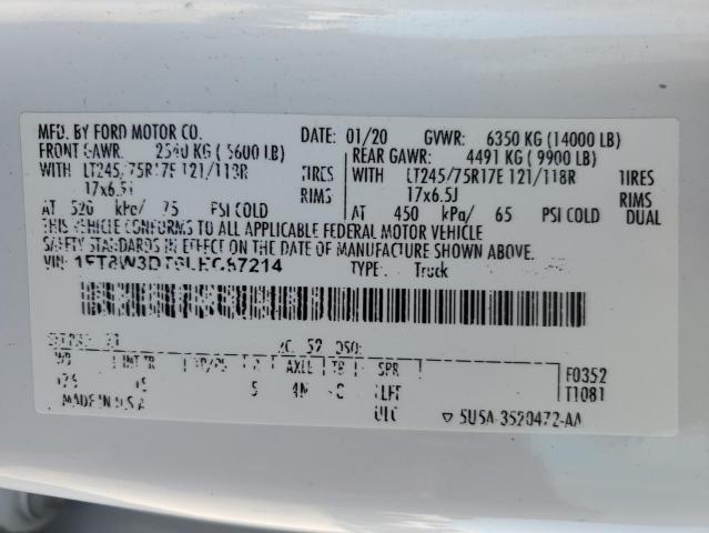 1FT8W3DT6LEC87214 | 2020 FORD F350 SUPER