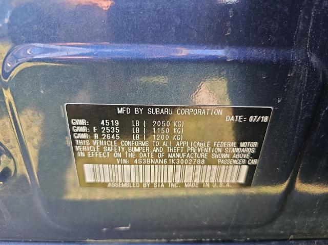4S3BNAN61K3002788 Subaru Legacy 2.5i Limited