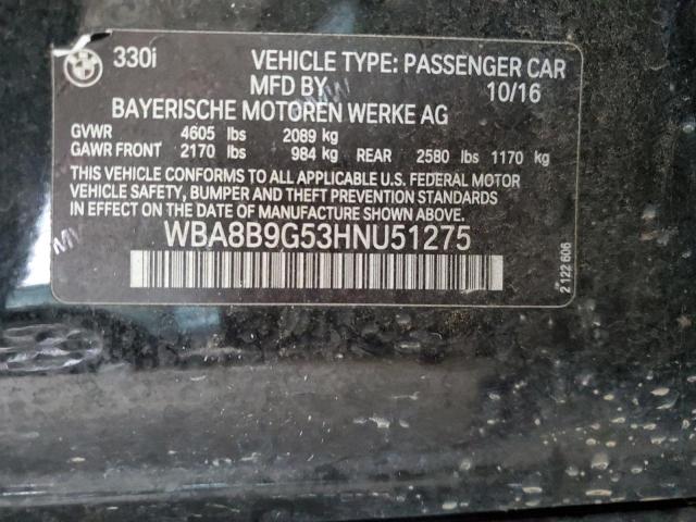 2017 BMW 330 I - WBA8B9G53HNU51275