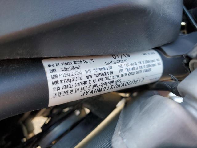 2019 YAMAHA XSR700 JYARM21E0KA000817