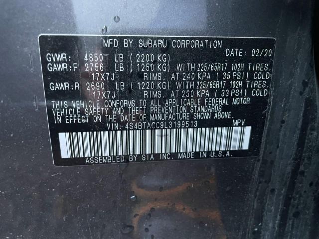 4S4BTACC9L3199513 Subaru Outback Premium