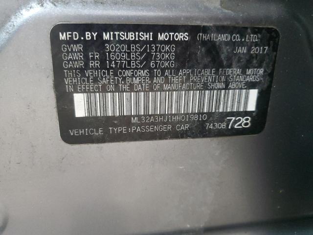ML32A3HJ1HH019810 Mitsubishi MIRAGE ES