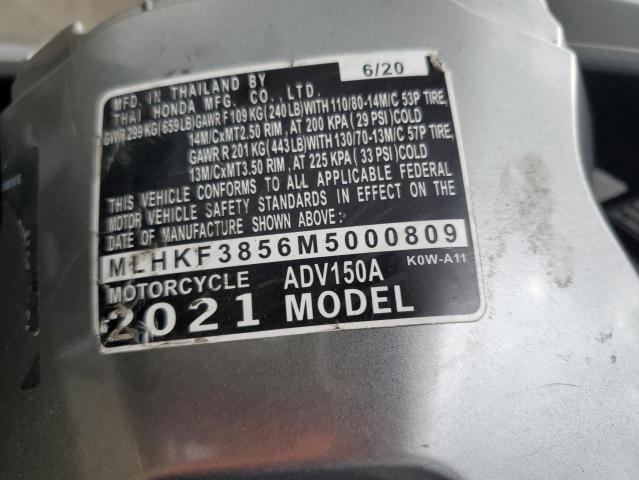 2021 HONDA ADV150 A - MLHKF3856M5000809