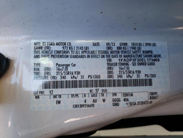 1FADP3F20EL173469 Ford FOCUS SE