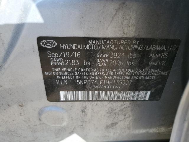 5NPD74LF1HH135507 Hyundai ELANTRA SE