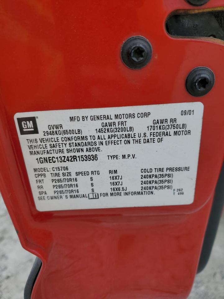 1GNEC13Z42R153936 2002 Chevrolet Tahoe C1500