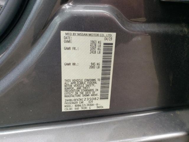 1N4BL4EV2KC235082 Nissan ALTIMA SL