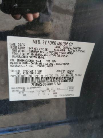 2FMHK6D80HBA11764 | 2017 FORD FLEX LIMIT