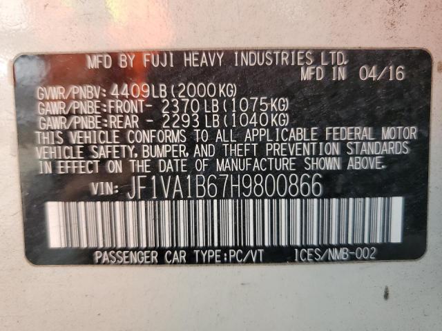JF1VA1B67H9800866 Subaru WRX