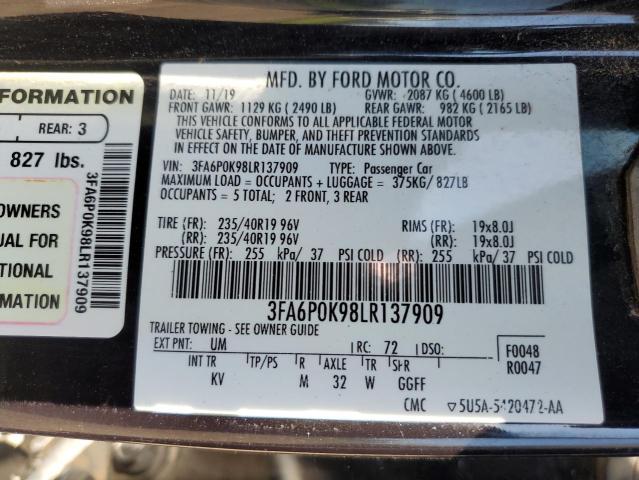 3FA6P0K98LR137909 Ford Fusion TIT 10