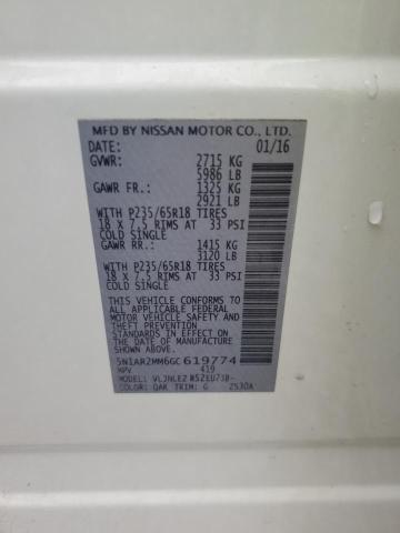 5N1AR2MM6GC619774 Nissan Pathfinder S