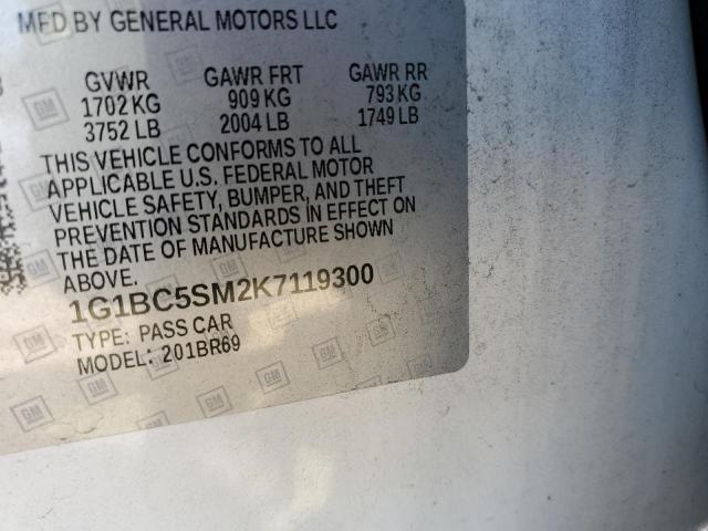 2019 CHEVROLET CRUZE LS - 1G1BC5SM2K7119300