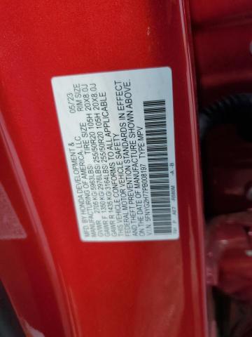 5FNYG2H77PB008197 Honda Pilot Touring