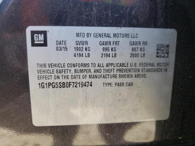 2015 CHEVROLET CRUZE LTZ - 1G1PG5SB0F7219474