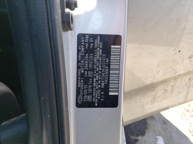 KMHCT5AEXFU221419 Hyundai ACCENT GS