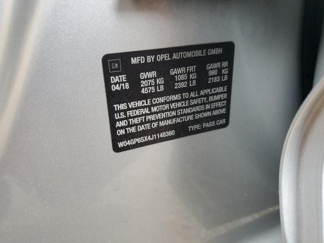 2018 BUICK REGAL ESSE W04GP6SX4J1148360