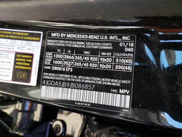 4JGDA5JB9JB086857 Mercedes-Benz GLE 350
