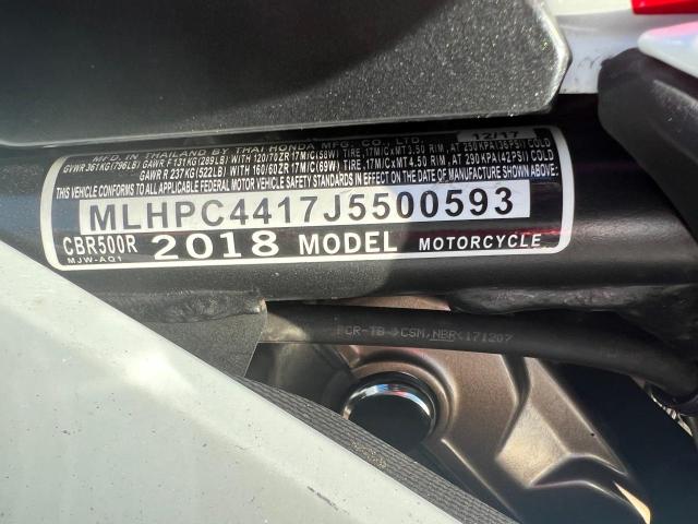 2018 HONDA CBR500 R MLHPC4417J5500593