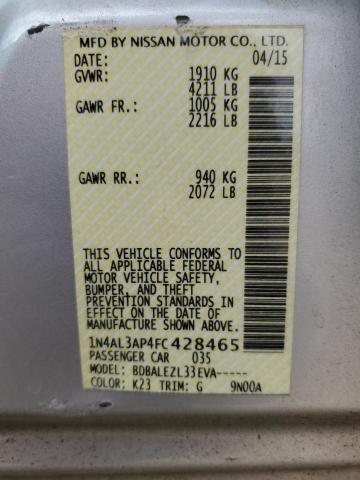 1N4AL3AP4FC428465 Nissan ALTIMA 2.5