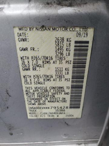 1N6AD0EVXKN795428 Nissan FRONTIER S