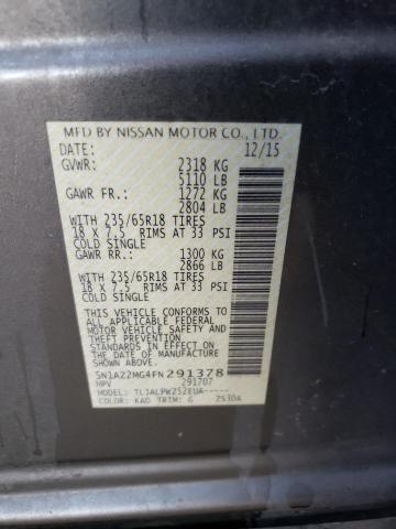 5N1AZ2MG4FN291378 Nissan MURANO S