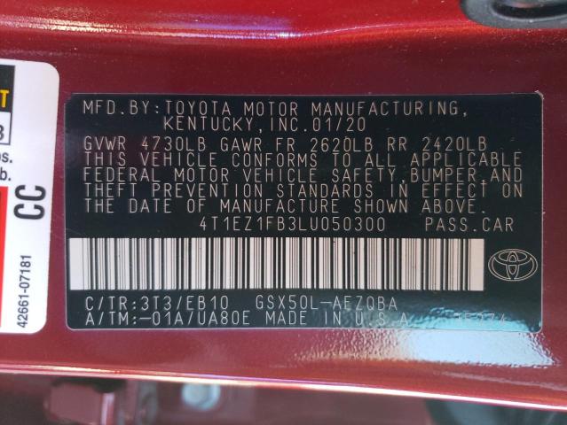 2020 TOYOTA AVALON XSE 4T1EZ1FB3LU050300