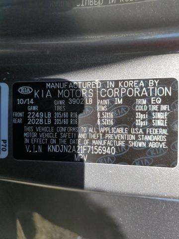 2015 Kia Soul VIN: KNDJN2A21F7156940 Lot: 71847313